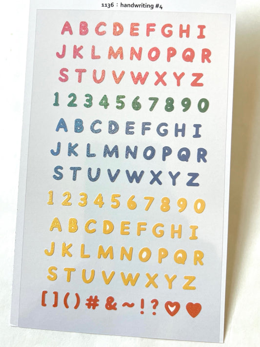 01136 HANDWRITING COLORFUL LETTERS STICKERS-12