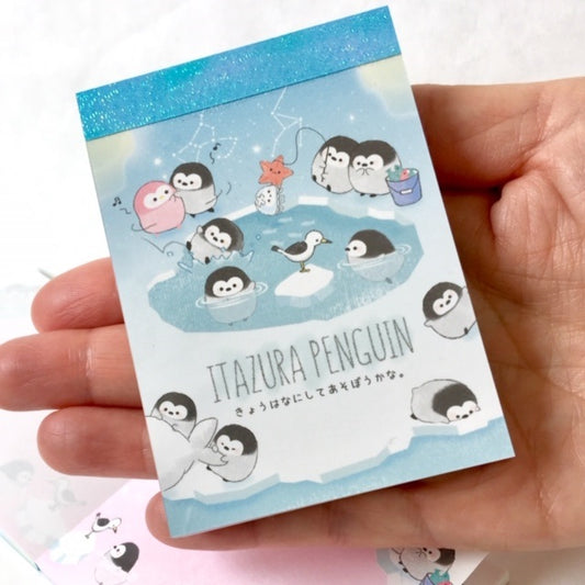 X 08767 Crux Itazura Penguin Petit Notebook -DISCONTINUED