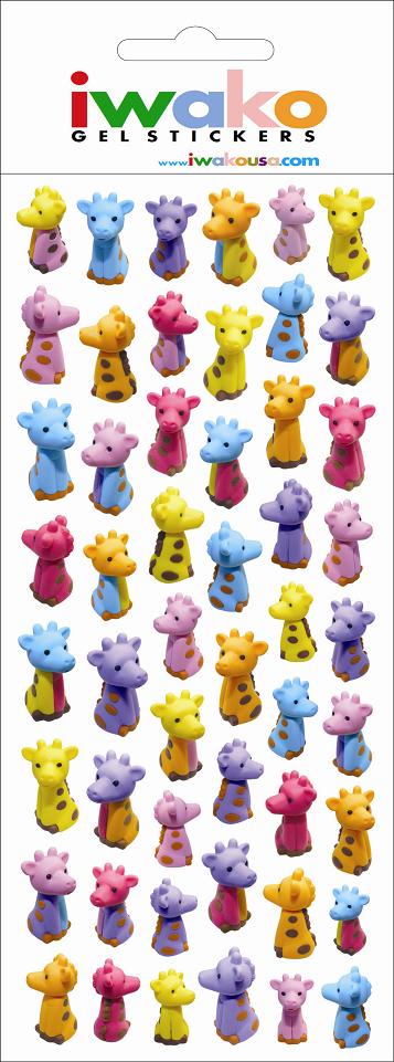 X 09174 GIRAFFE GEL STICKER-DISCONTINUED
