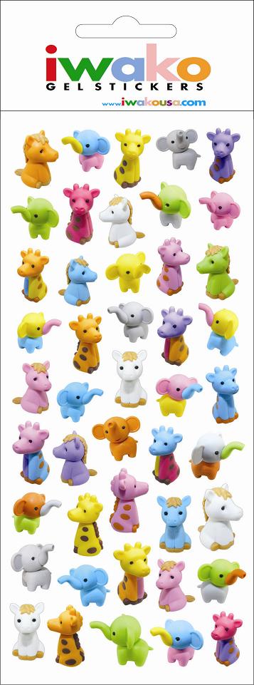 X 09192 ANIMALS GEL STICKER-DISCONTINUED