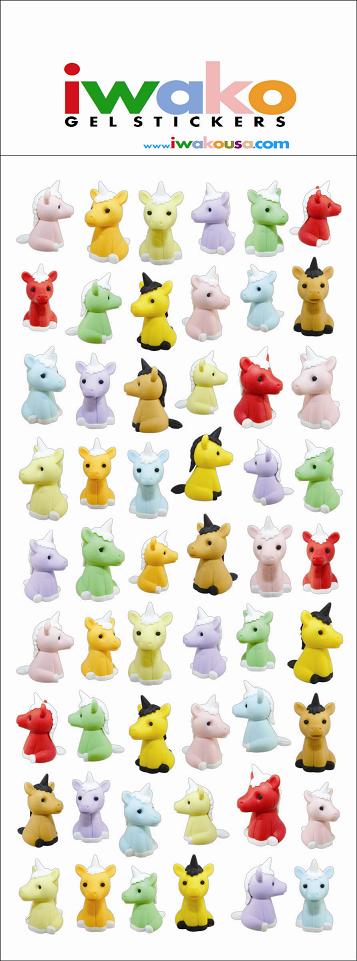 X 09197 UNICORN GEL STICKER-DISCONTINUED
