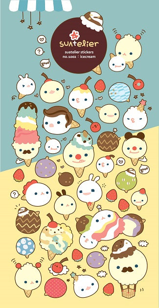 01002 Ice Cream Paper Sticker-12
