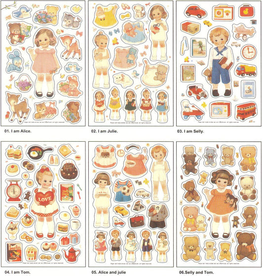 X 10057 LARGER PAPER CLASSIC DOLL DRESS-UP STICKERS-DISCONTINUED