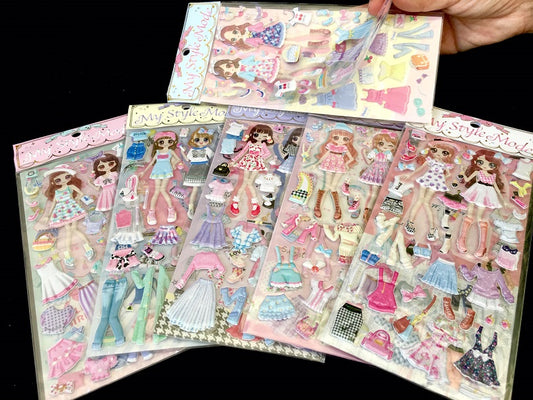 X 10107 DRESS-UP DOUBLE SHEET GLITTER STICKERS-DISCONTINUED