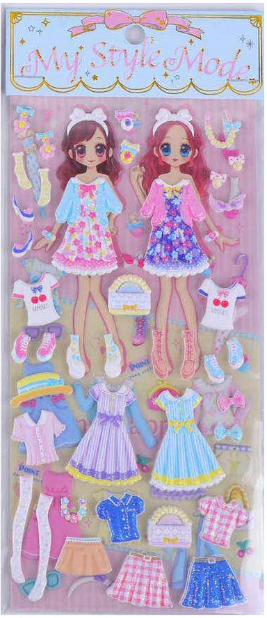 X 10107 DRESS-UP DOUBLE SHEET GLITTER STICKERS-DISCONTINUED