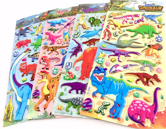 X 10111 DINOSAUR PUFFY STICKERS-DISCONTINUED