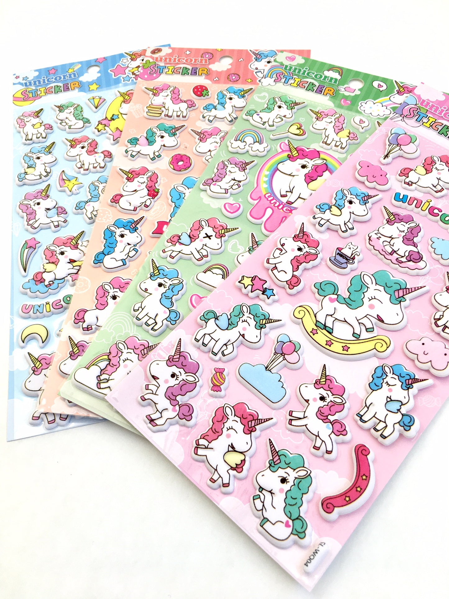 X 10117 UNICORN PUFFY STICKER-DISCONTINUED