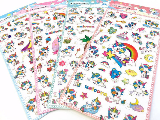 X 10119 UNICORN FLAT STICKERS-DISCONTINUED