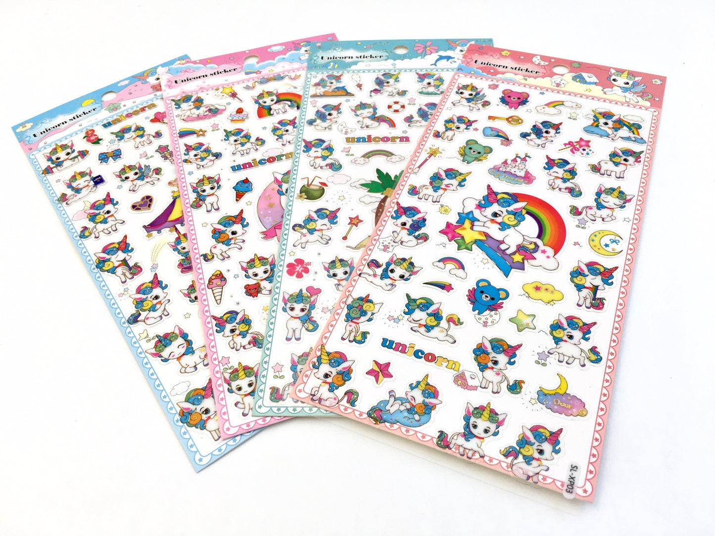 X 10119 UNICORN FLAT STICKERS-DISCONTINUED