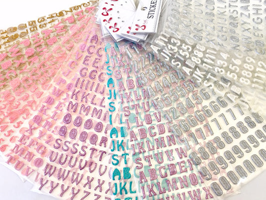X 10134 GLITTER ALPHABET NUMBER PUFFY STICKERS-DISCONTINUED