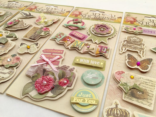 X 10143 3D CRAFT STICKERS-ASSORTED-DISCONTINUED