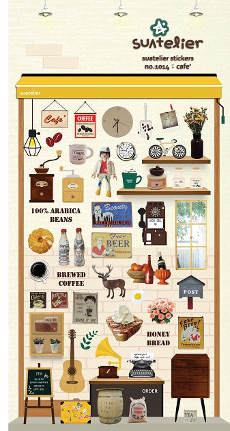 01014 CAFE PVC STICKER-12