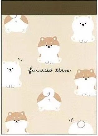 X 104551 Puppy Dog Fuwatto Time CRUX Mini Notepad-DISCONTINUED