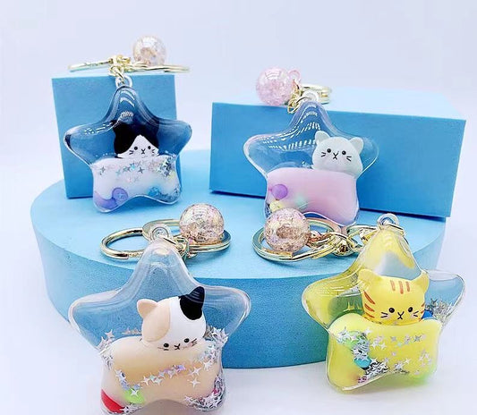12090 KITTY STAR FLOATY KEY CHARM-12
