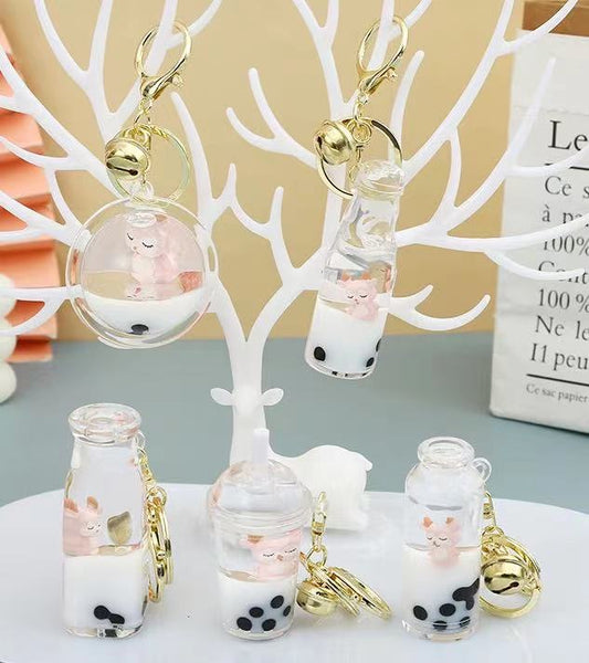 12091 SNOW DEER FLOATY ASSORTMENT KEY CHARM-12