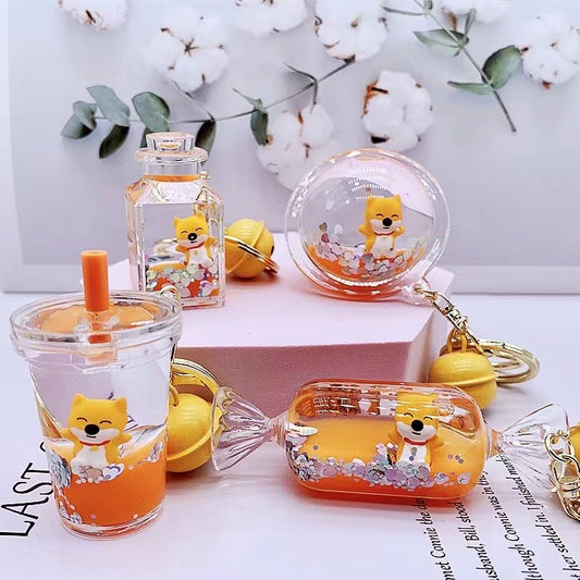 X 12103 SHIBA INU FLOATY KEY CHARM-DISCONTINUED