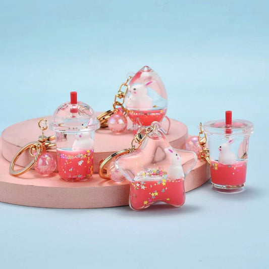 X 12115 BUNNY RABBIT ASSORTMENT FLOATY KEY CHARM-DISCONTINUED