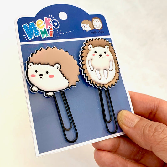 12804 HEDGEHOG PUFFY CLIPS-2 CLIPS-10