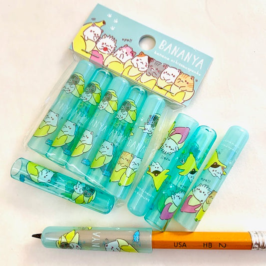 X 14571 Qlia Bananya Pencil Caps-DISCONTINUED