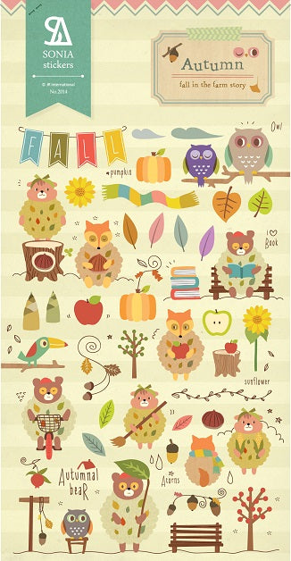 02014 Autumn Epoxy Sticker