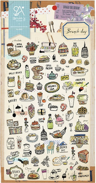 X 02025 BRUNCH DAY PVC Sticker-DISCONTINUED