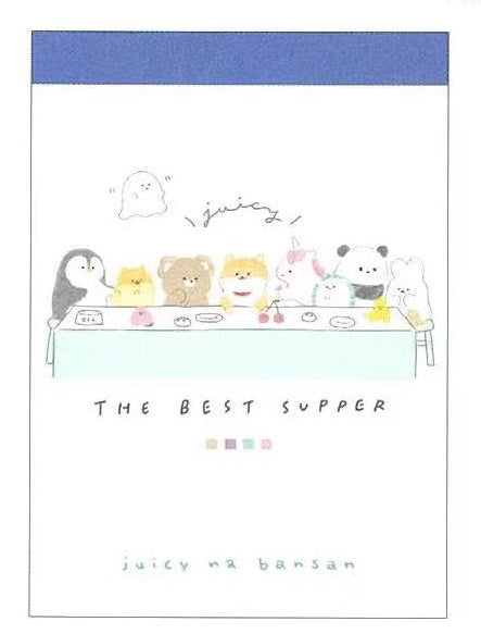 X 204277 Animal Supper Juicy Na Bansan Mini Notepad-DISCONTINUED