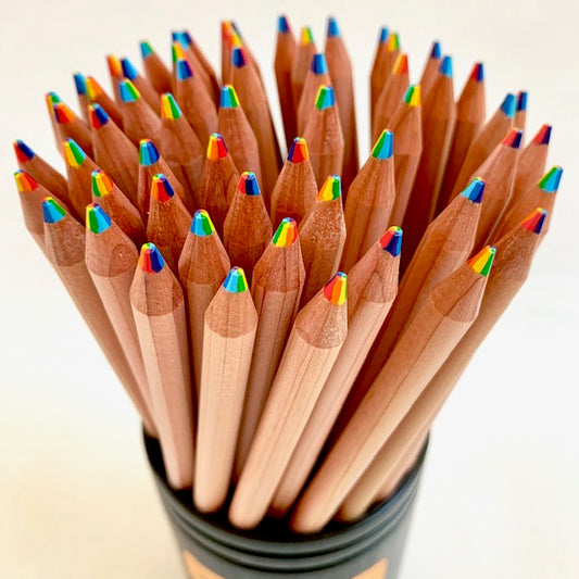 21440 6-IN-1 COLORS WOOD PENCILS-60
