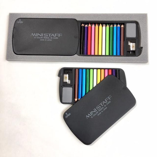 X 22138 MINI PENCILS IN PLASTIC CASE IN RETAIL PACKAGE-Black-DISCONTINUED