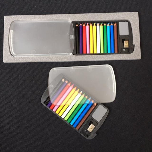 X 22139 MINI PENCILS IN PLASTIC CASE IN RETAIL PACKAGE-Clear-DISCONTINUED