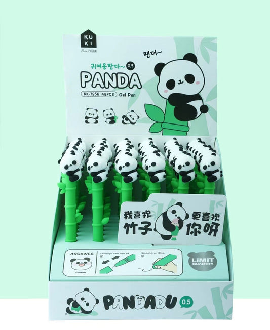 22477 PANDA BAMBOO GEL PEN-48