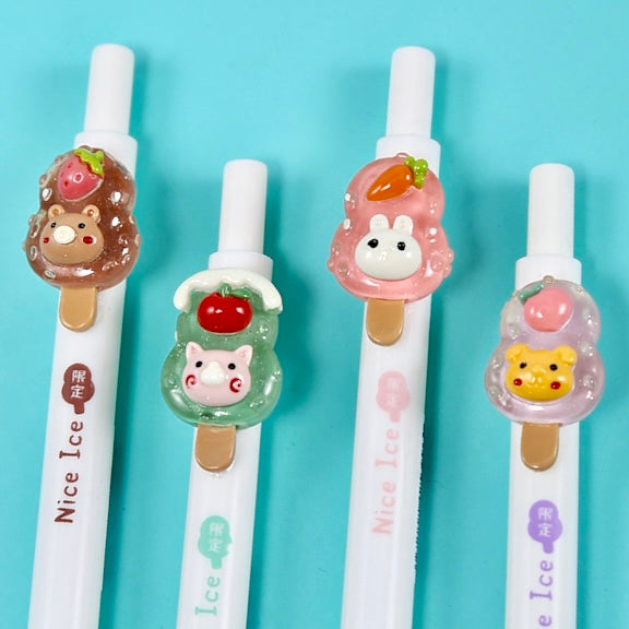 Kawaii Little Bear Retractable Gel Pens, Cute Pens, Bear Pen Set