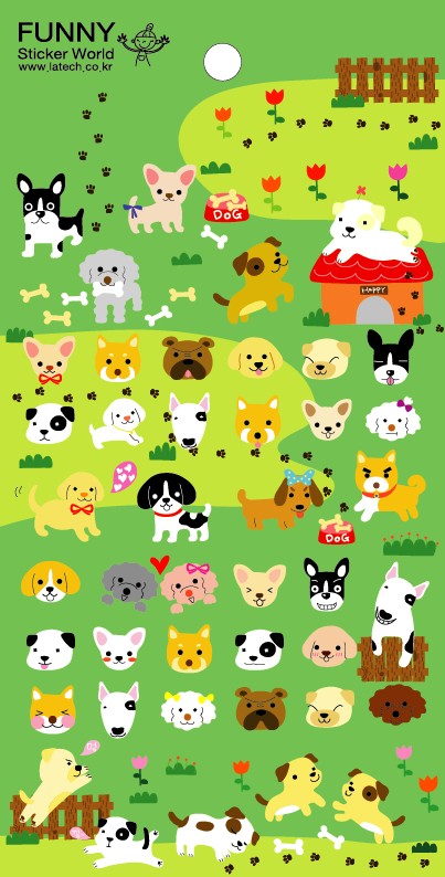 31304 DOG SOFT PUFFY STICKERS-12