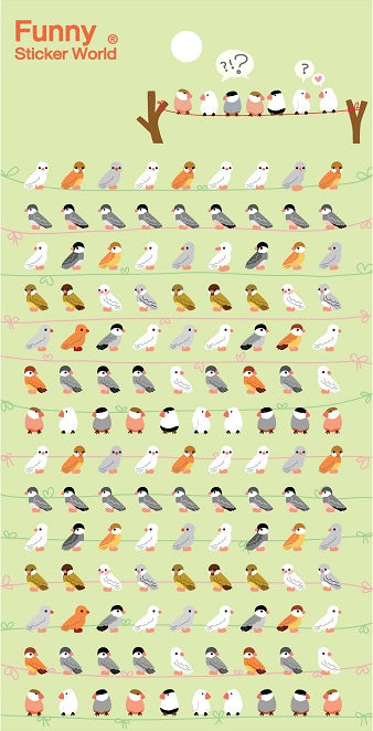 37719 BIRDS PAPER STICKERS-12