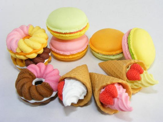 X 38012 FRENCH PASTRY erasers-DISCONTINUED