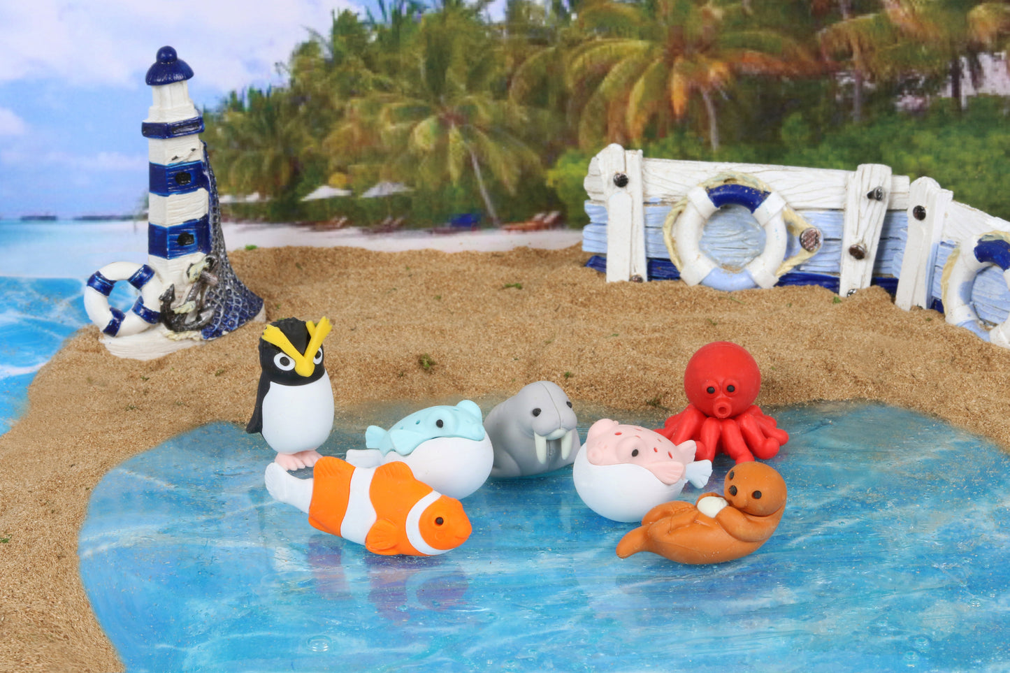 38016 SEA FRIENDS ERASERS -60