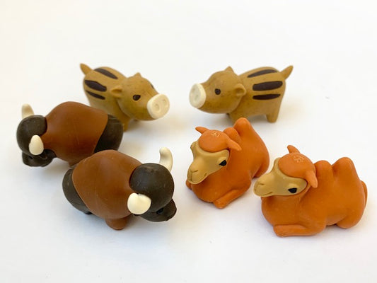 X 38060 IWAKO SAVANNA ERASERS ANIMALS-DISCONTINUED