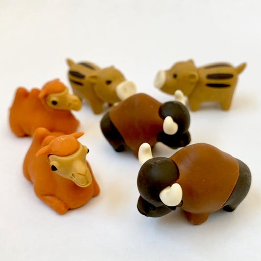 X 380601 IWAKO SAVANNA ERASERS ANIMALS-DISCONTINUED