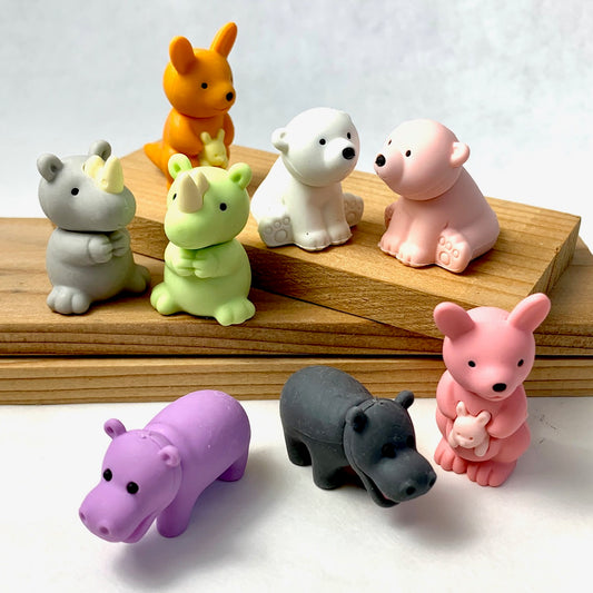 X 38225 IWAKO WILD ANIMALS ERASERS-DISCONTINUED
