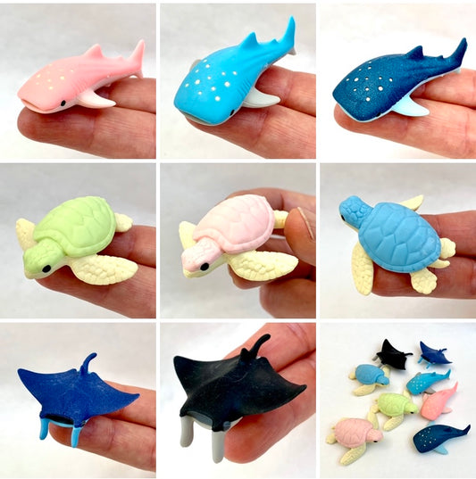 38250 ASSORTED AQUARIUM ANIMAL ERASERS-60