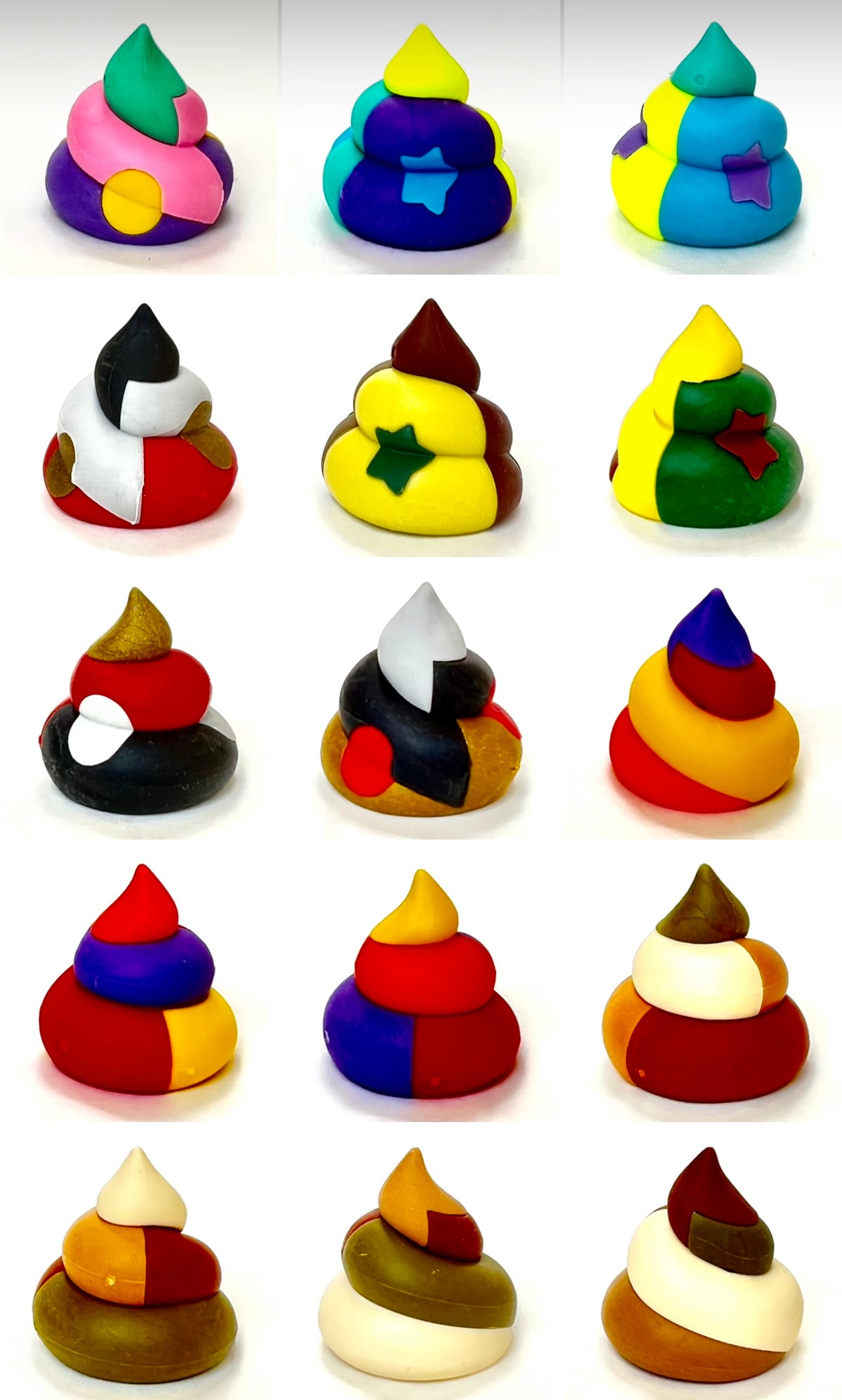 382791 RAINBOW UNCHI POOP ERASERS -30