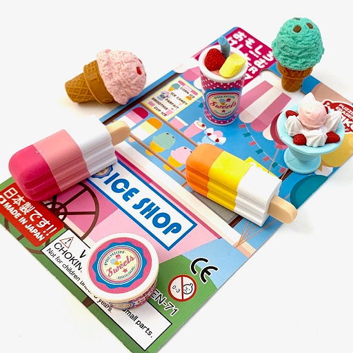 38292 IWAKO ICE SHOP ERASERS CARD-10