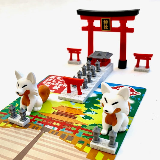 38295 IWAKO FOX SHRINE ERASERS CARD-10 CARDS