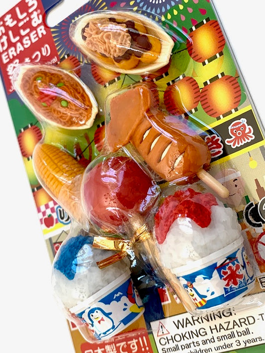 383081 IWAKO SNACK SHOP ERASER CARDS-SINGLE