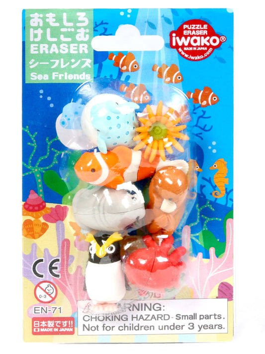 383131 SEA FRIENDS ERASER CARD-SINGLE