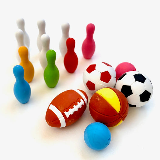 38329 IWAKO SPORTS ERASER CARD-10 CARDS