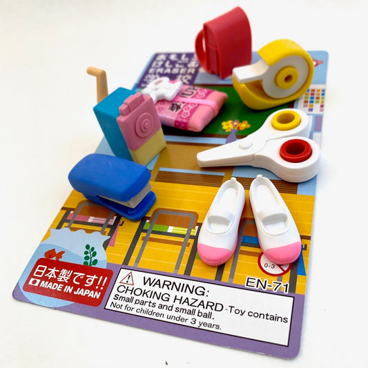 X 38342 IWAKO SCHOOL ERASER CARD-DISCONTINUED