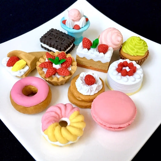 X 38362 IWAKO DESSERT TRIPLE ERASERS-DISCONTINUED