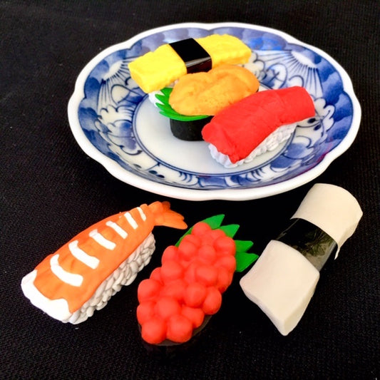 X 38366 IWAKO SUSHI TRIPLE IWAKO PUZZLE ERASER PACK-DISCONTINUED
