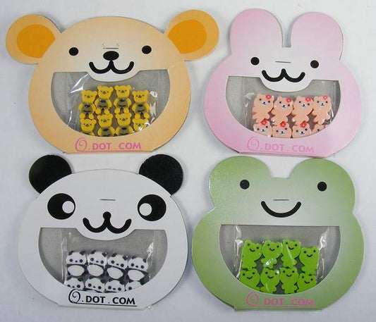 X 38804 8 PCS ANIMAL ERASER-40 DISCONTINUED