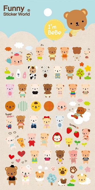 39799 BEBE BEARS GEL STICKERS-12